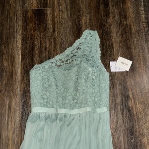 NWT!! David’s bridal One Shoulder Bridesmaids Dress F17063